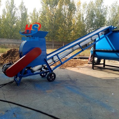 草料粉蘑菇菌肥混料机 畜牧养殖饲料拌料机 1000公斤自吸式